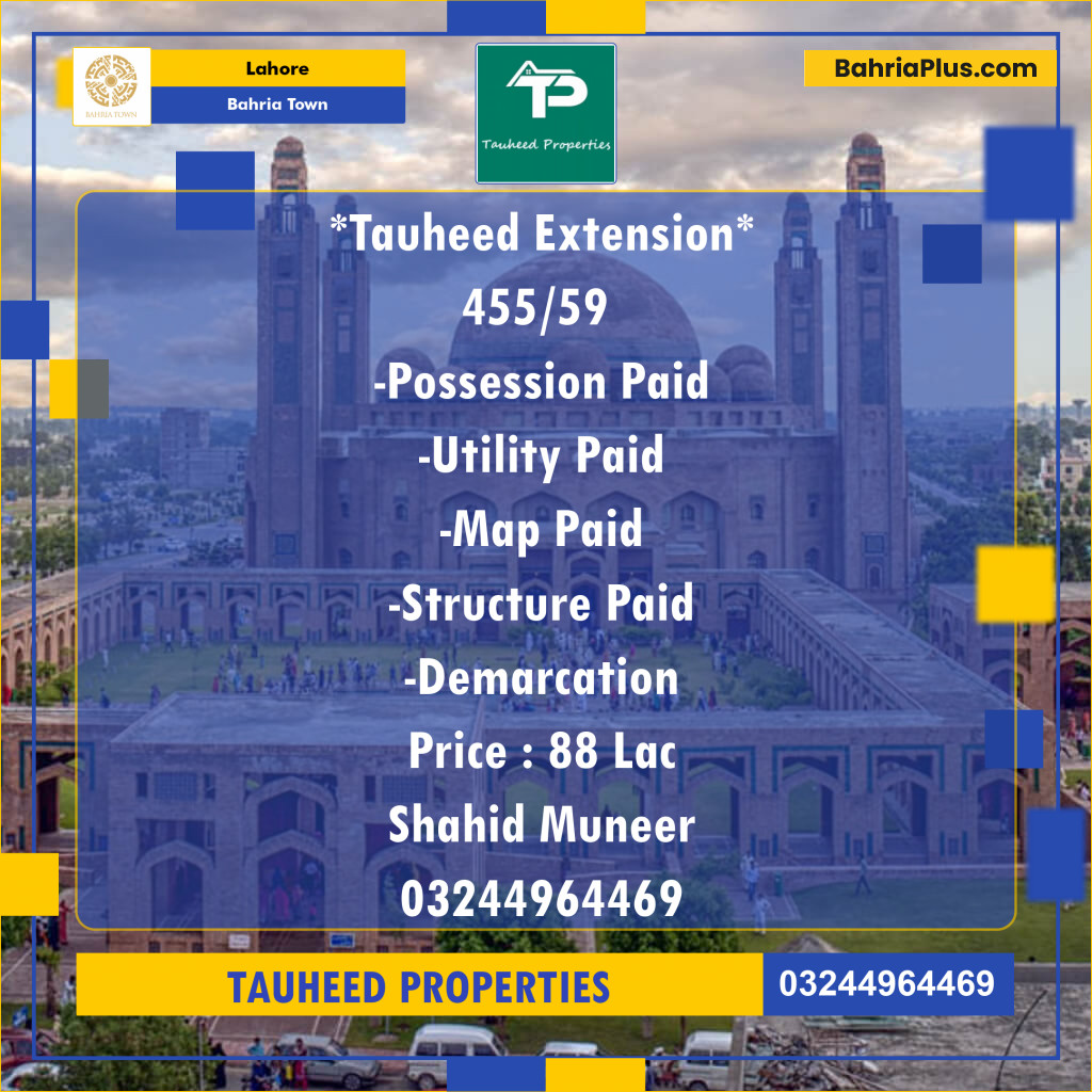 Residential Plot for Sale in Bahria Town, Lahore - (BP-118615)