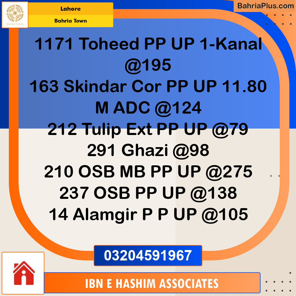 Residential Plot for Sale in Bahria Town, Lahore - (BP-118638)
