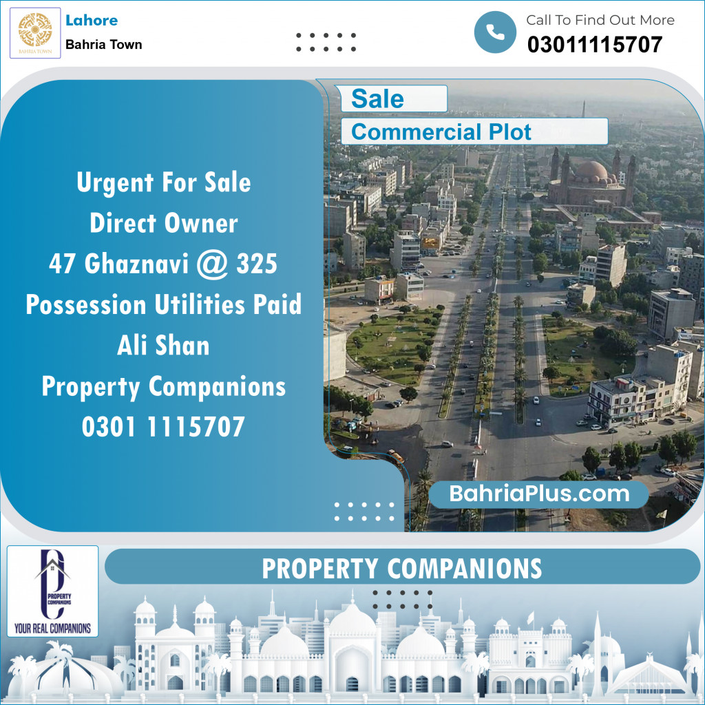 Commercial Plot for Sale in Bahria Town, Lahore - (BP-118659)