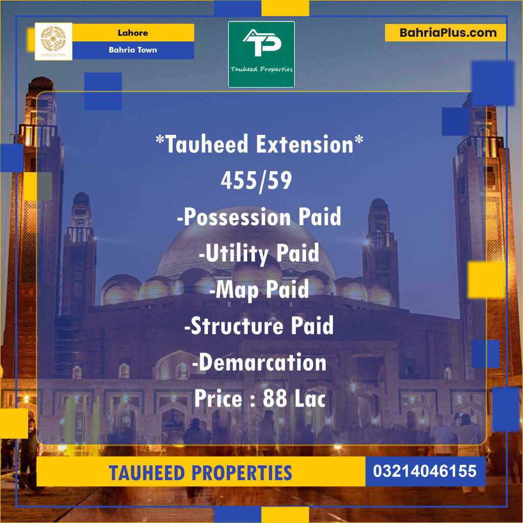 Residential Plot for Sale in Bahria Town, Lahore - (BP-118662)
