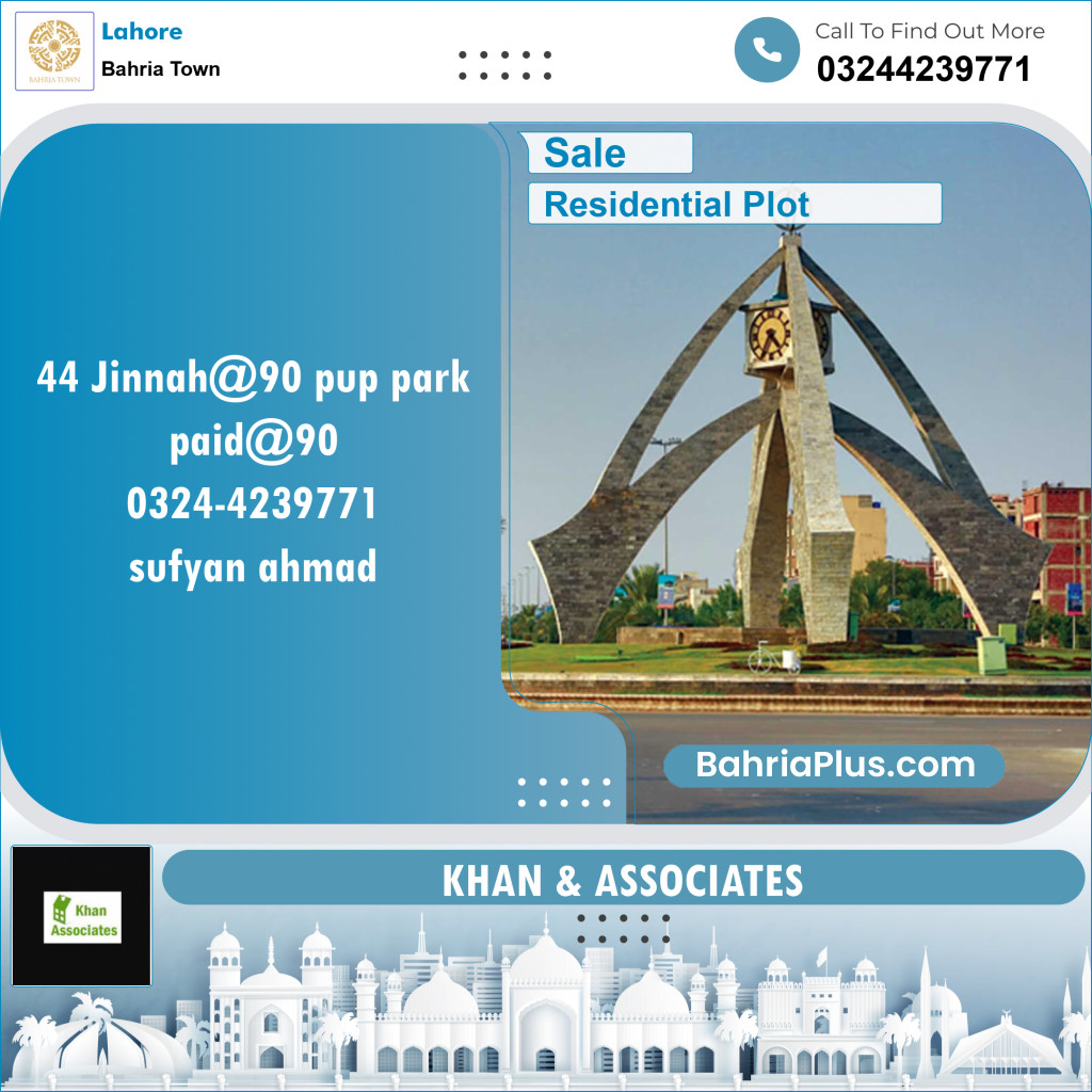 Residential Plot for Sale in Bahria Town, Lahore - (BP-118719)