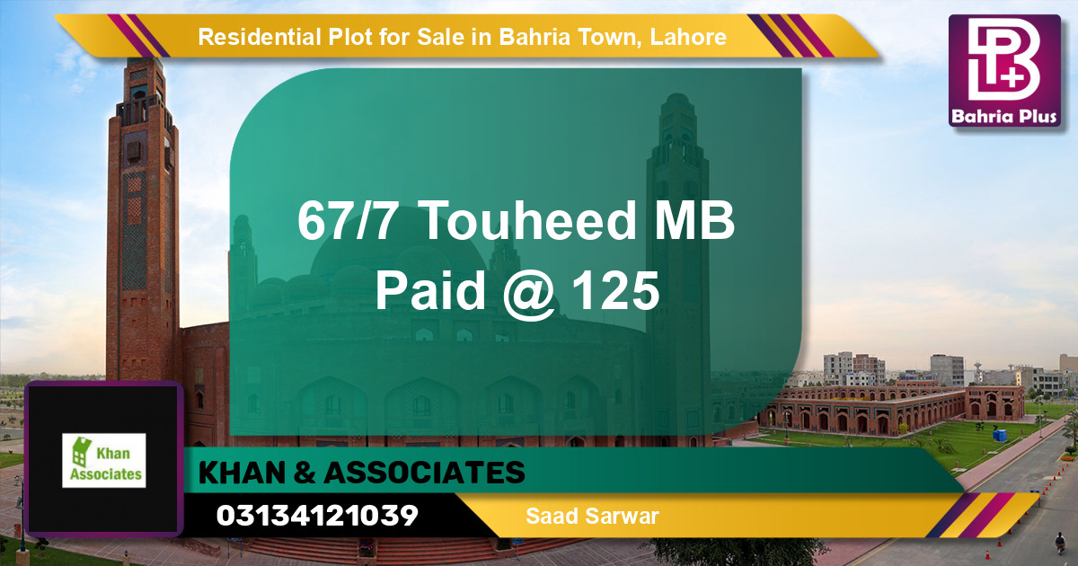 Residential Plot for Sale in Bahria Town, Lahore - (BP-118742)