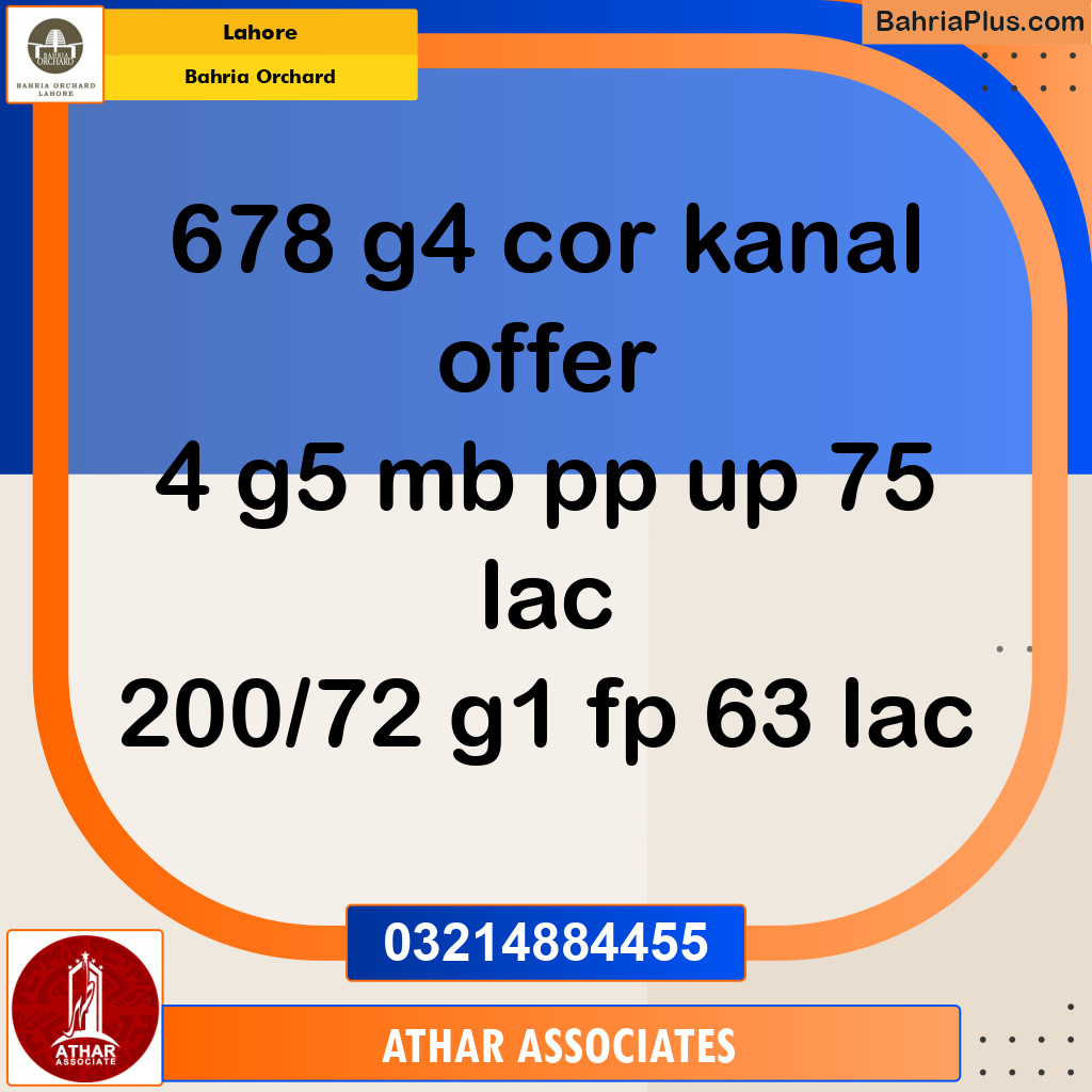 Residential Plot for Sale in Bahria Orchard, Lahore - (BP-118766)