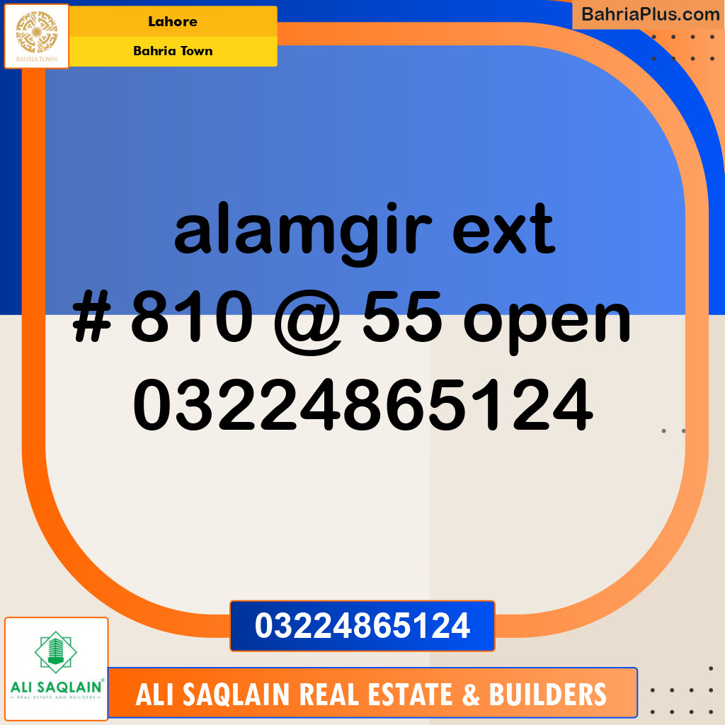 Residential Plot for Sale in Bahria Town, Lahore - (BP-118779)