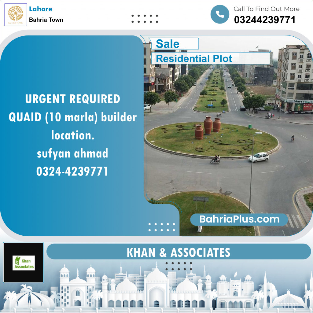 Residential Plot for Sale in Bahria Town, Lahore - (BP-118800)