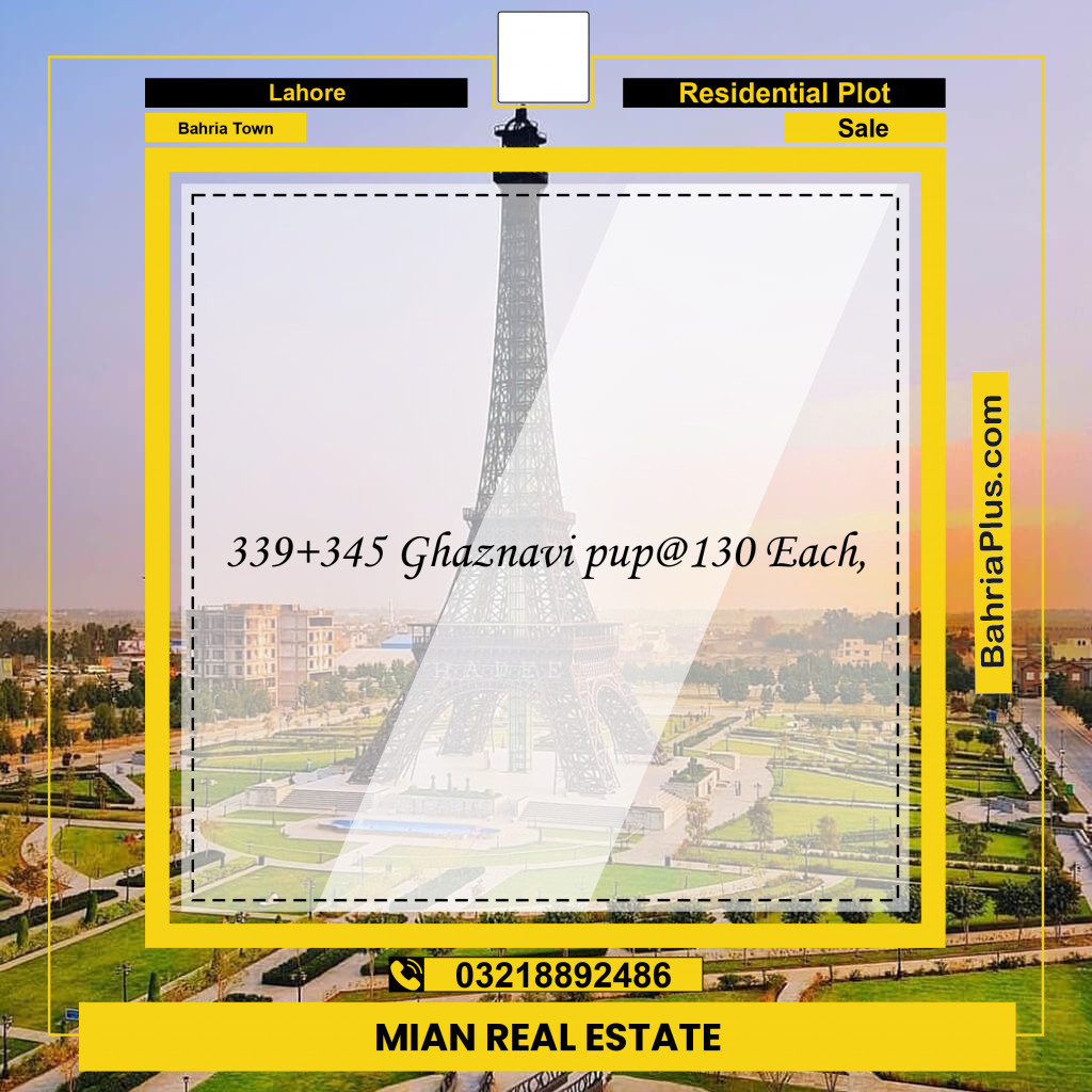 Residential Plot for Sale in Bahria Town, Lahore - (BP-118843)