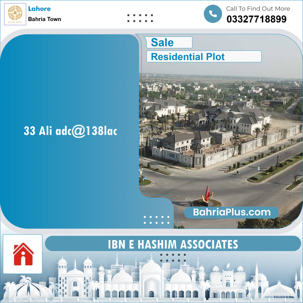 Residential Plot for Sale in Bahria Town, Lahore - (BP-118930)