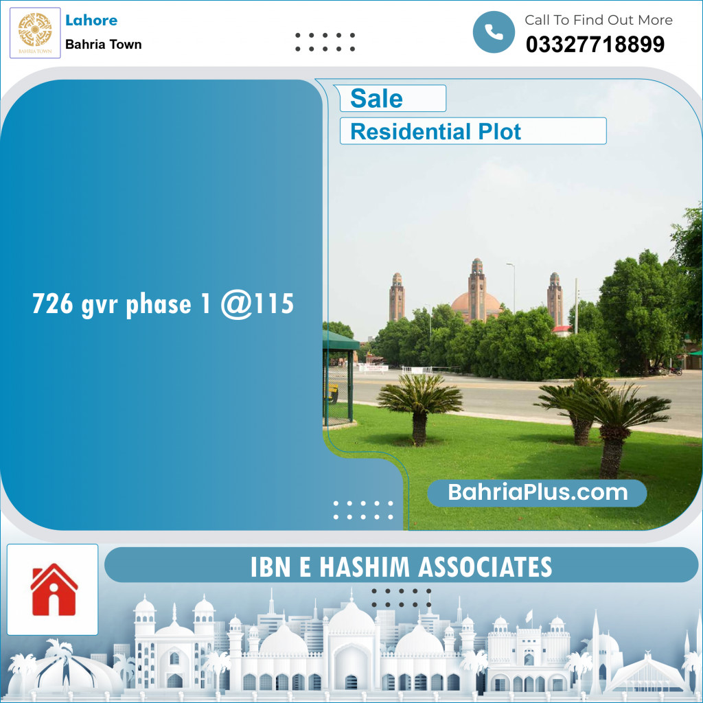Residential Plot for Sale in Bahria Town, Lahore - (BP-118931)