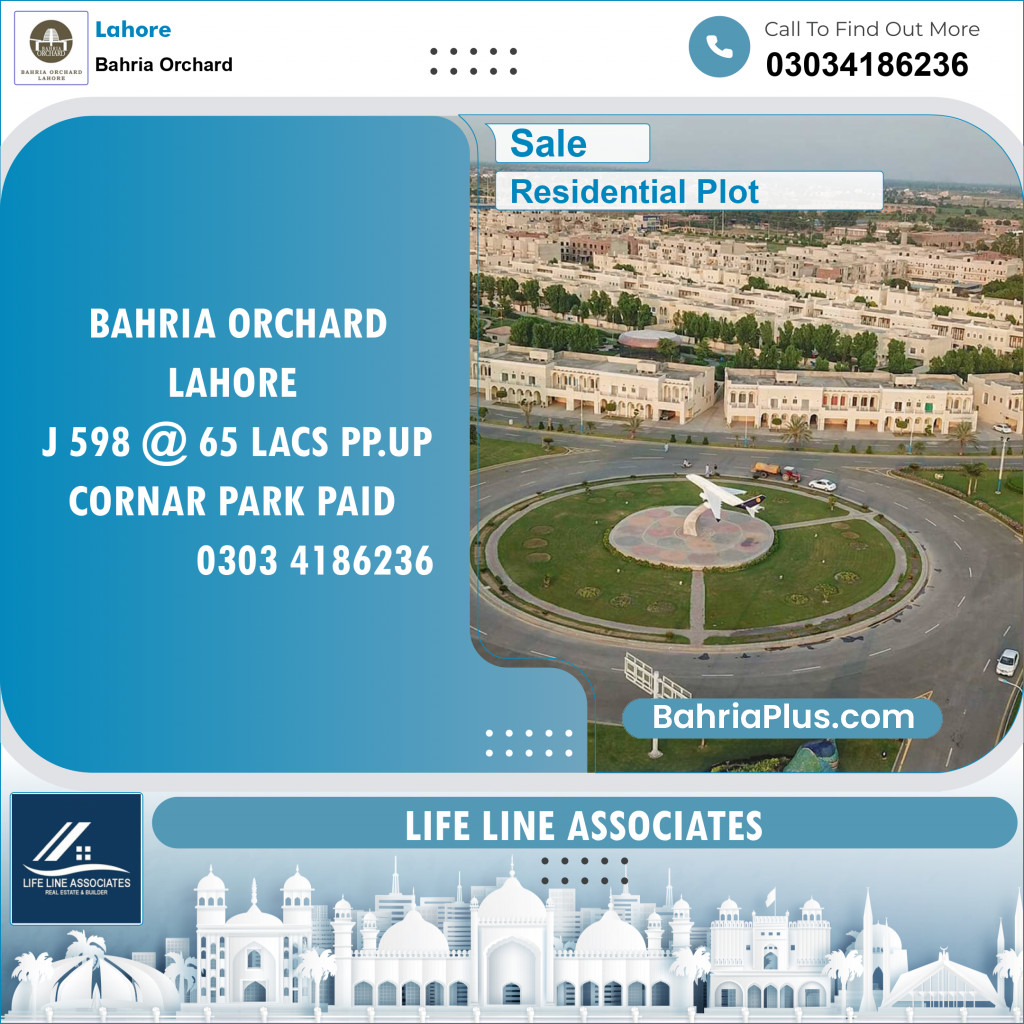 Residential Plot for Sale in Bahria Orchard, Lahore - (BP-118932)