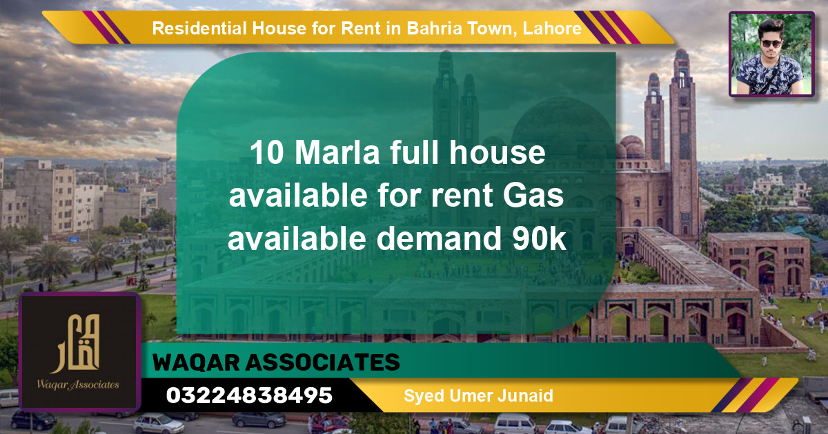 Residential House for Rent in Bahria Town, Lahore - (BP-119010)