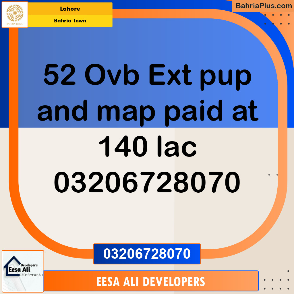 Residential Plot for Sale in Bahria Town, Lahore - (BP-119015)