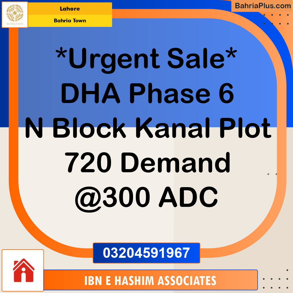 Residential Plot for Sale in Bahria Town, Lahore - (BP-119044)