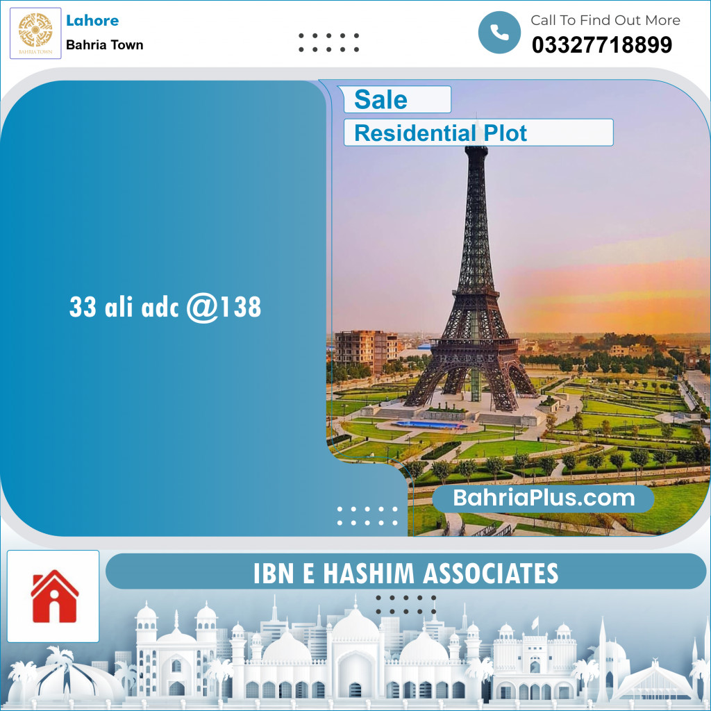 Residential Plot for Sale in Bahria Town, Lahore - (BP-119075)