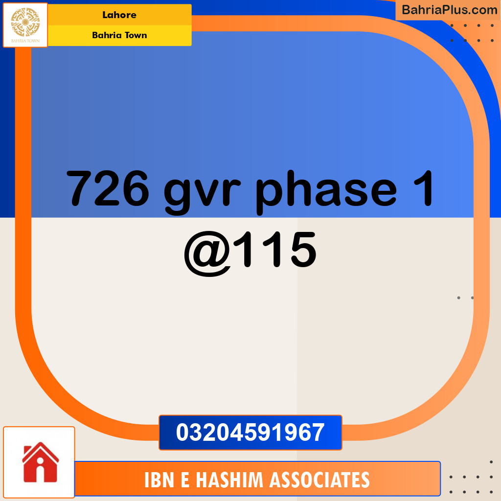 Residential Plot for Sale in Bahria Town, Lahore - (BP-119083)