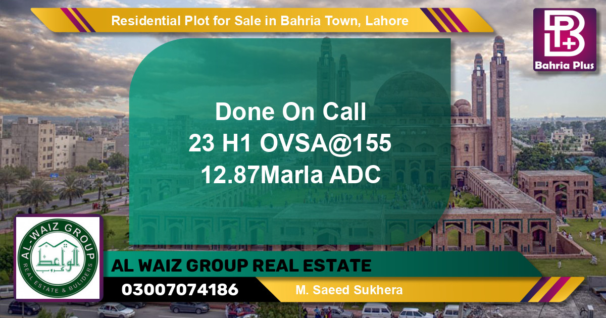Residential Plot for Sale in Bahria Town, Lahore - (BP-119089)
