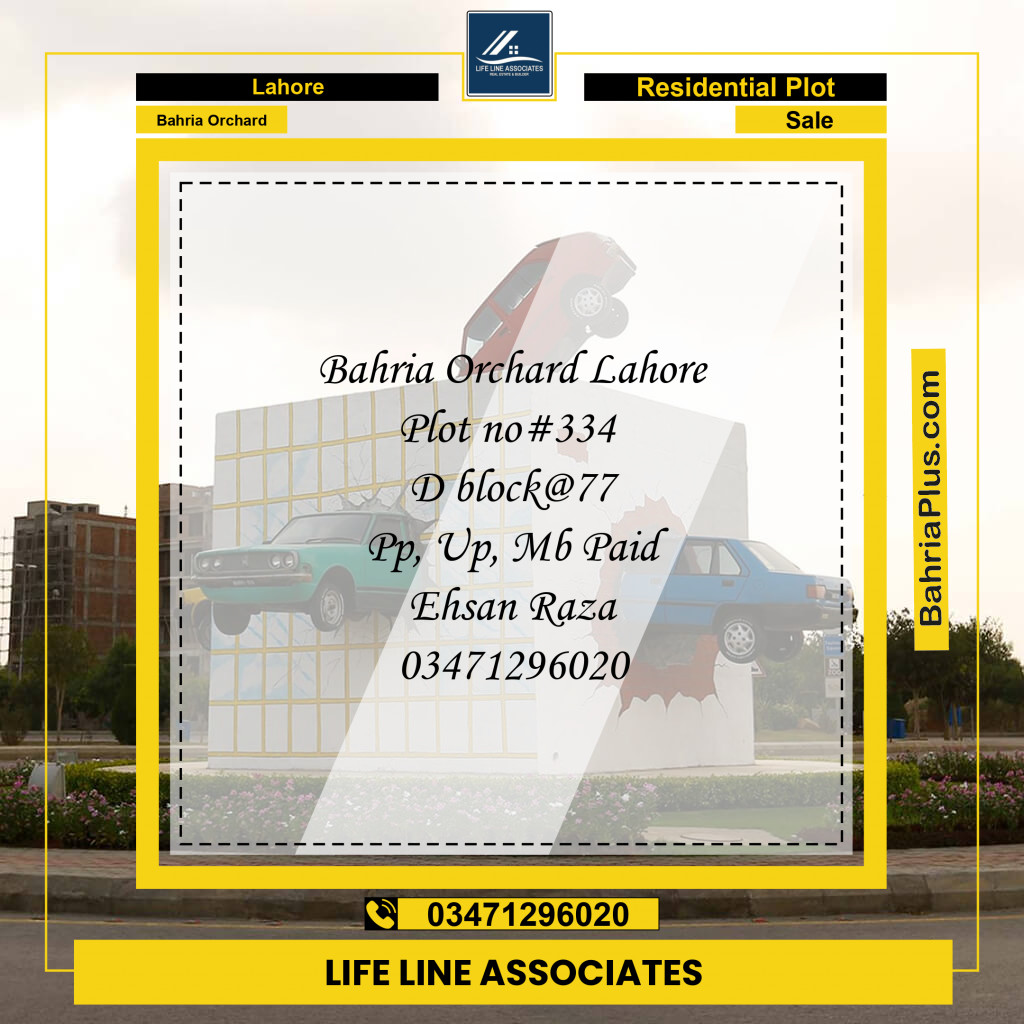 Residential Plot for Sale in Bahria Orchard, Lahore - (BP-119092)
