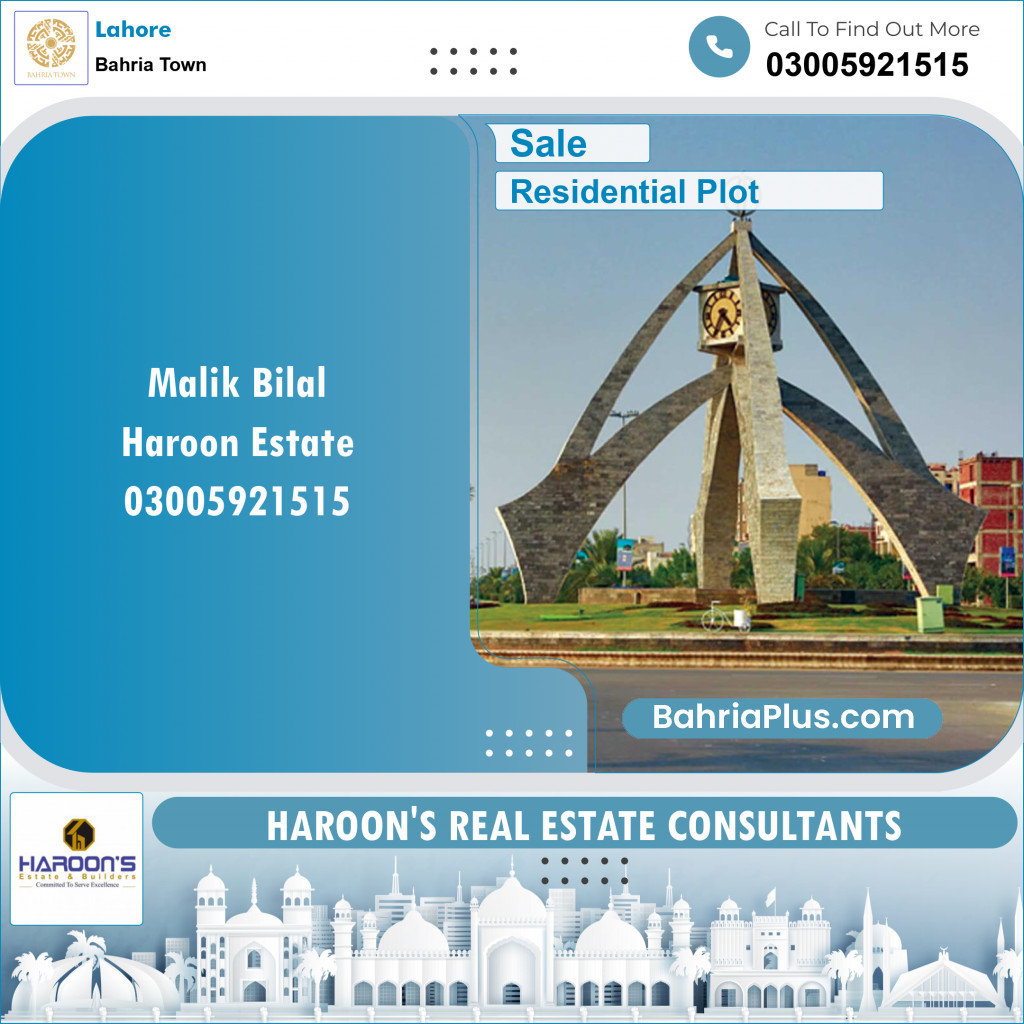 Residential Plot for Sale in Bahria Town, Lahore - (BP-119137)