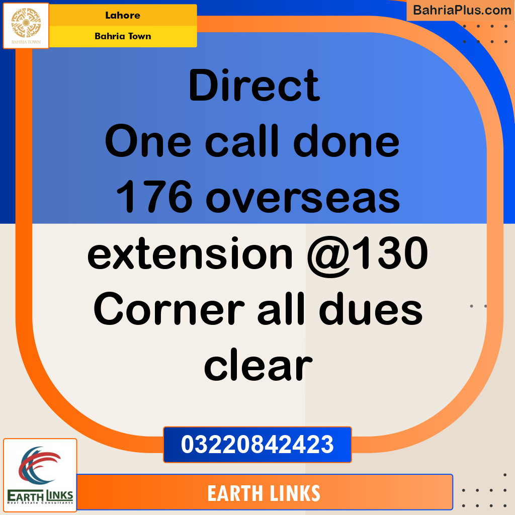 Residential Plot for Sale in Bahria Town, Lahore - (BP-119221)