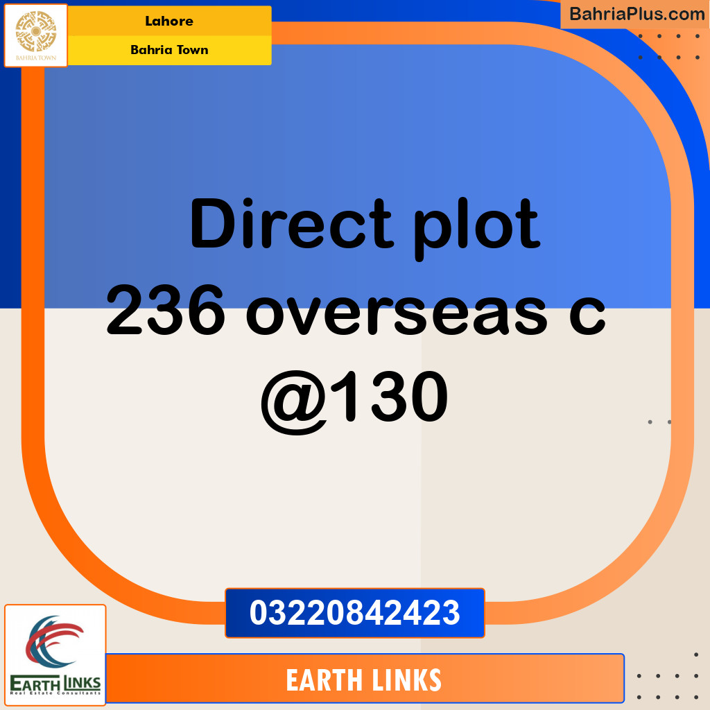 Residential Plot for Sale in Bahria Town, Lahore - (BP-119222)