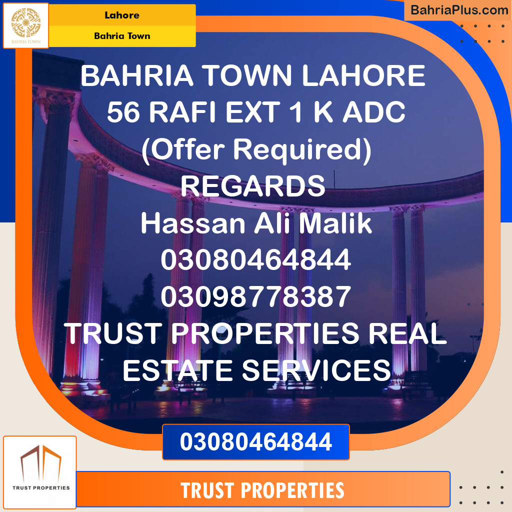 Residential Plot for Sale in Bahria Town, Lahore - (BP-119226)