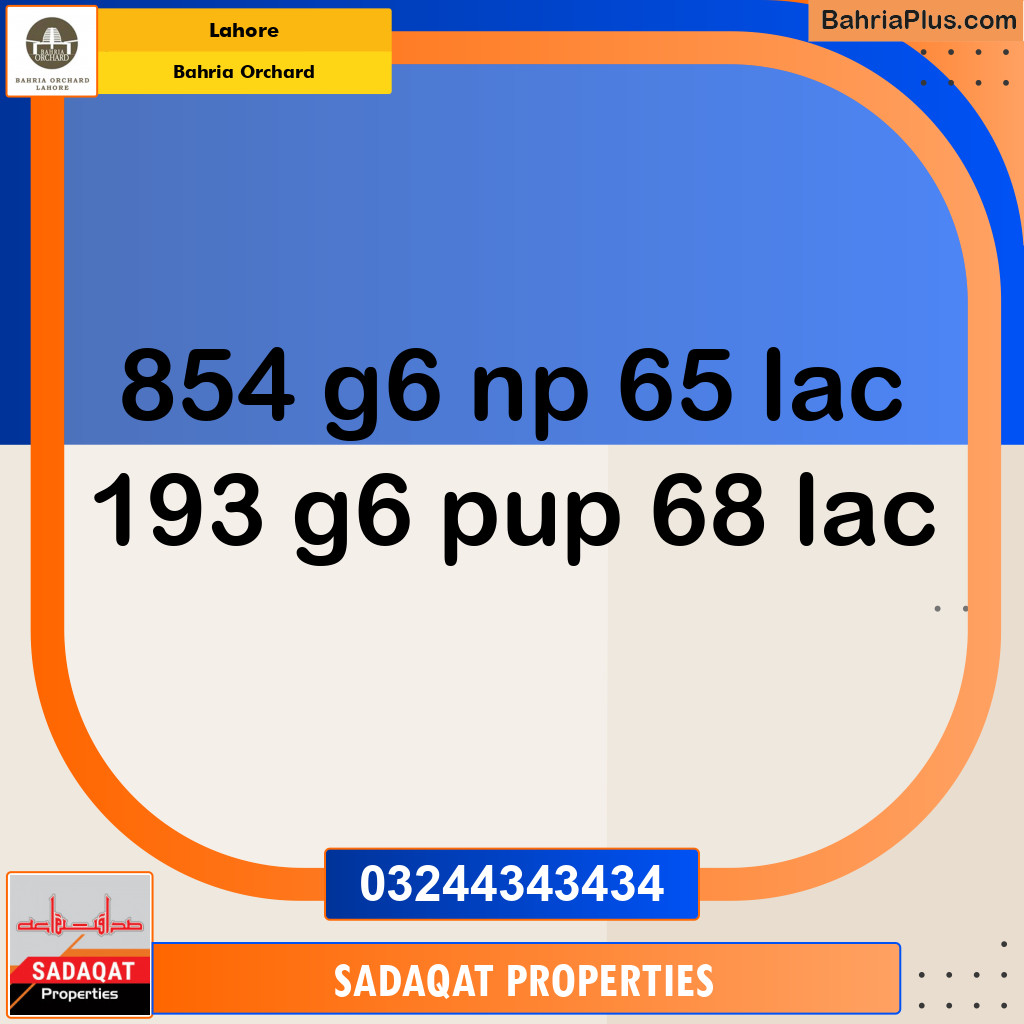 Residential Plot for Sale in Bahria Orchard, Lahore - (BP-119250)