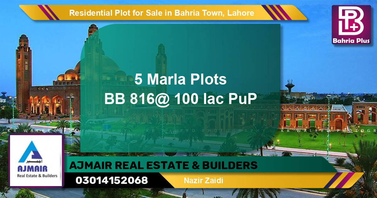 Residential Plot for Sale in Bahria Town, Lahore - (BP-119366)