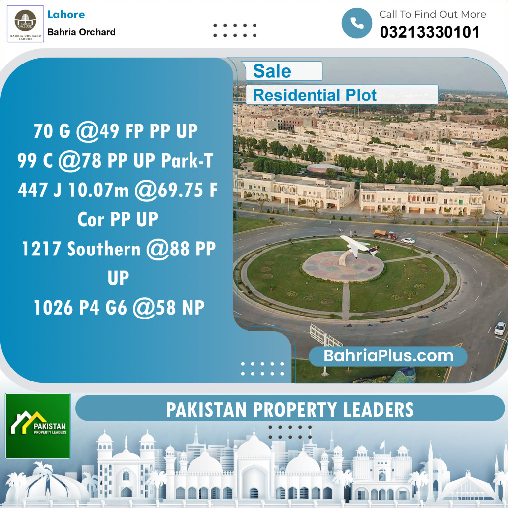 Residential Plot for Sale in Bahria Orchard, Lahore - (BP-119377)