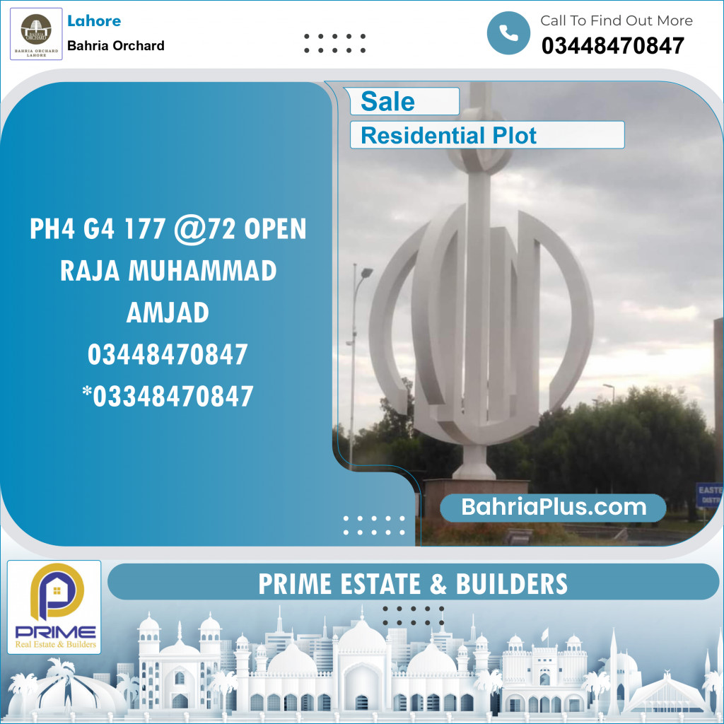 Residential Plot for Sale in Bahria Orchard, Lahore - (BP-119426)