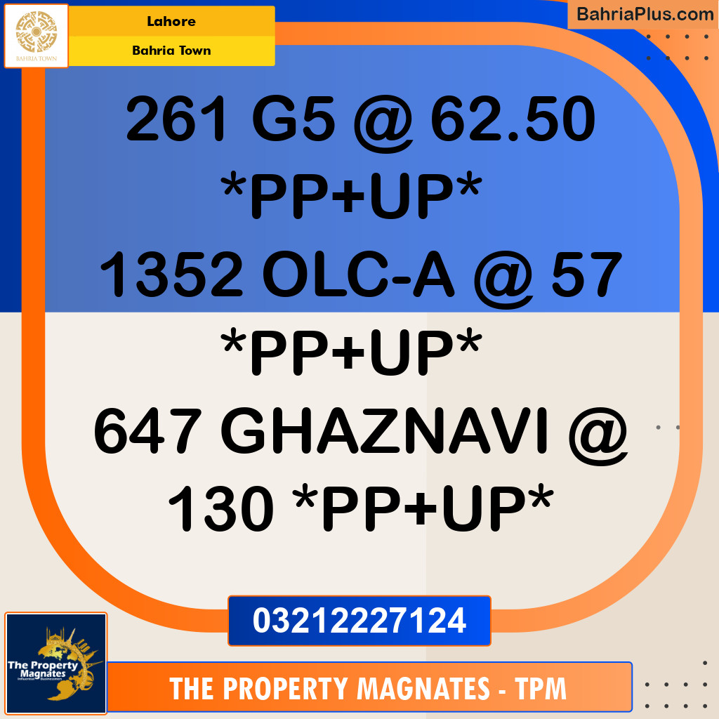 Residential Plot for Sale in Bahria Town, Lahore - (BP-119457)
