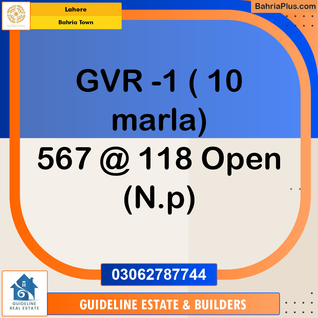 Residential Plot for Sale in Bahria Town, Lahore - (BP-119459)