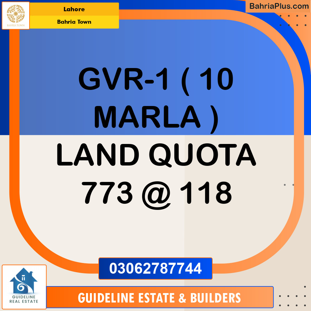 Residential Plot for Sale in Bahria Town, Lahore - (BP-119462)