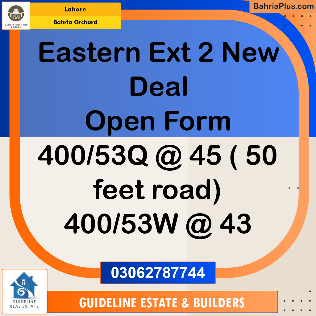 Residential Plot for Sale in Bahria Orchard, Lahore - (BP-119478)