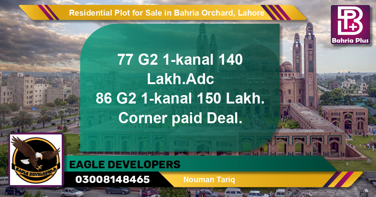 Residential Plot for Sale in Bahria Orchard, Lahore - (BP-119486)
