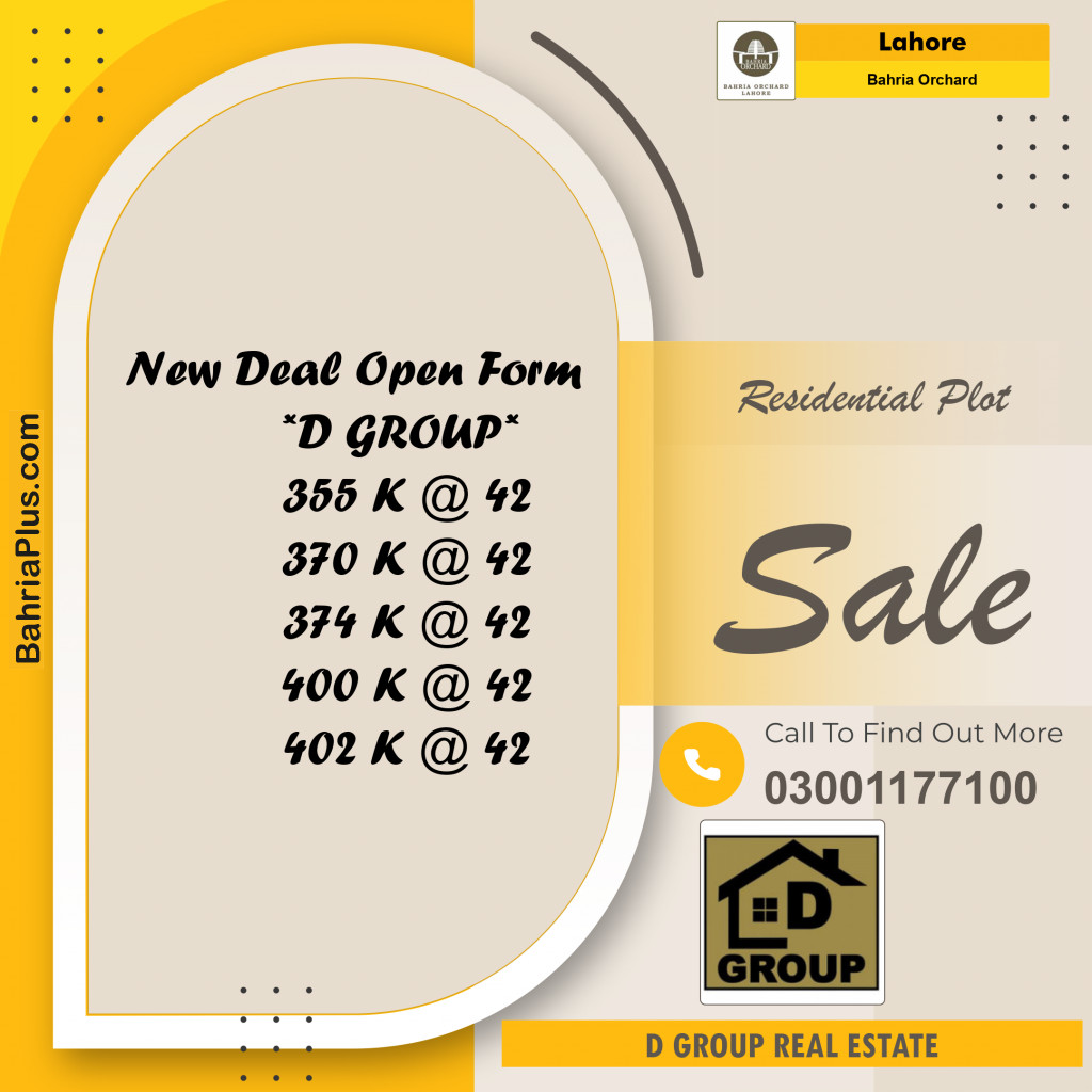 Residential Plot for Sale in Bahria Orchard, Lahore - (BP-119515)