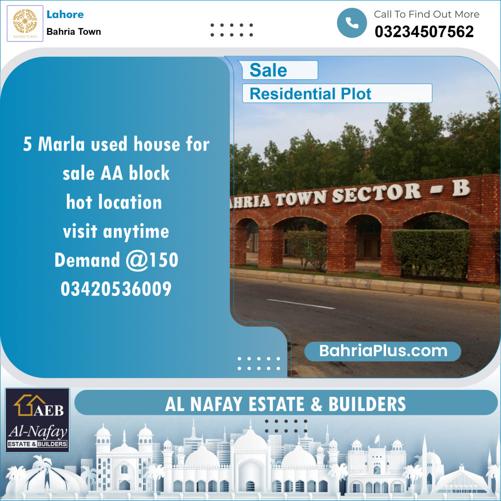 Residential Plot for Sale in Bahria Town, Lahore - (BP-119520)
