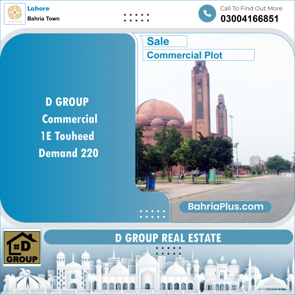 Commercial Plot for Sale in Bahria Town, Lahore - (BP-119574)