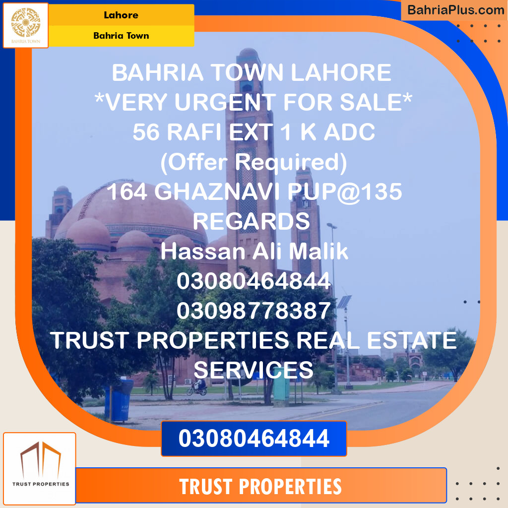 Residential Plot for Sale in Bahria Town, Lahore - (BP-119675)