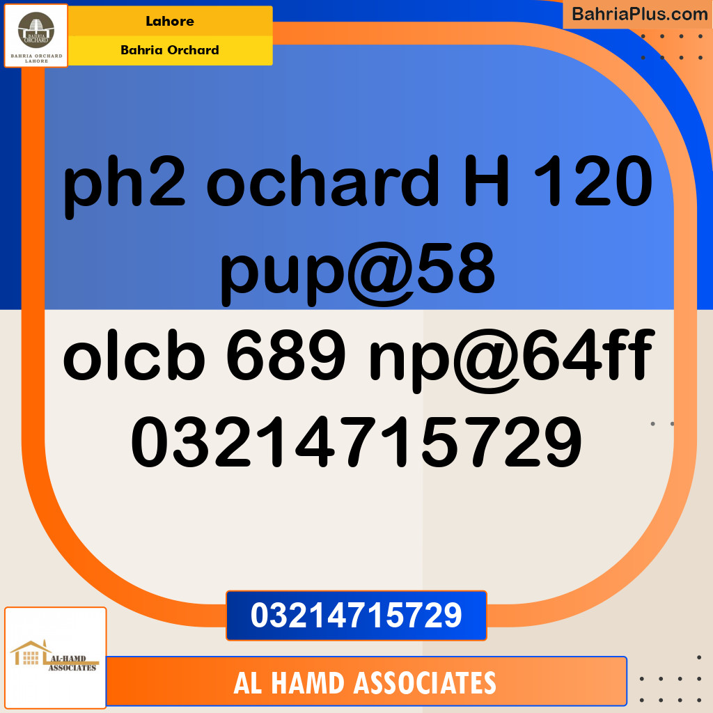 Residential Plot for Sale in Bahria Orchard, Lahore - (BP-119681)