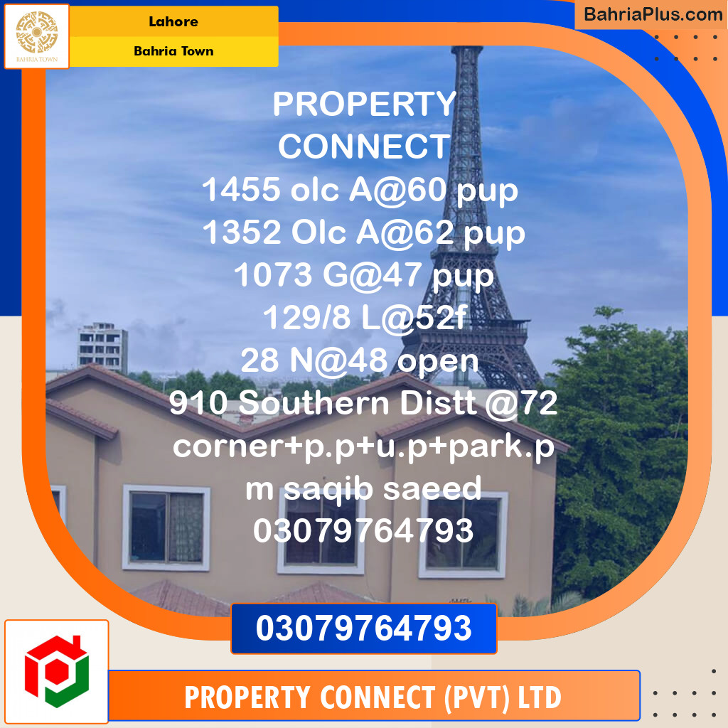 Residential Plot for Sale in Bahria Town, Lahore - (BP-119698)