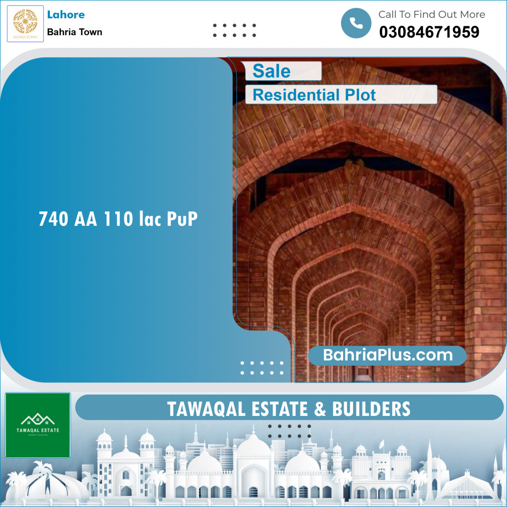 Residential Plot for Sale in Bahria Town, Lahore - (BP-119706)