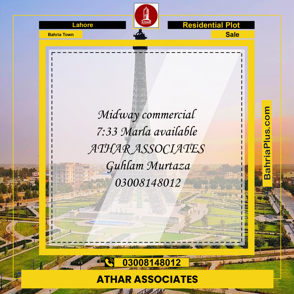 Residential Plot for Sale in Bahria Town, Lahore - (BP-119716)