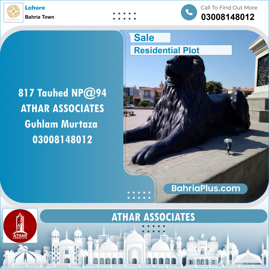 Residential Plot for Sale in Bahria Town, Lahore - (BP-119718)