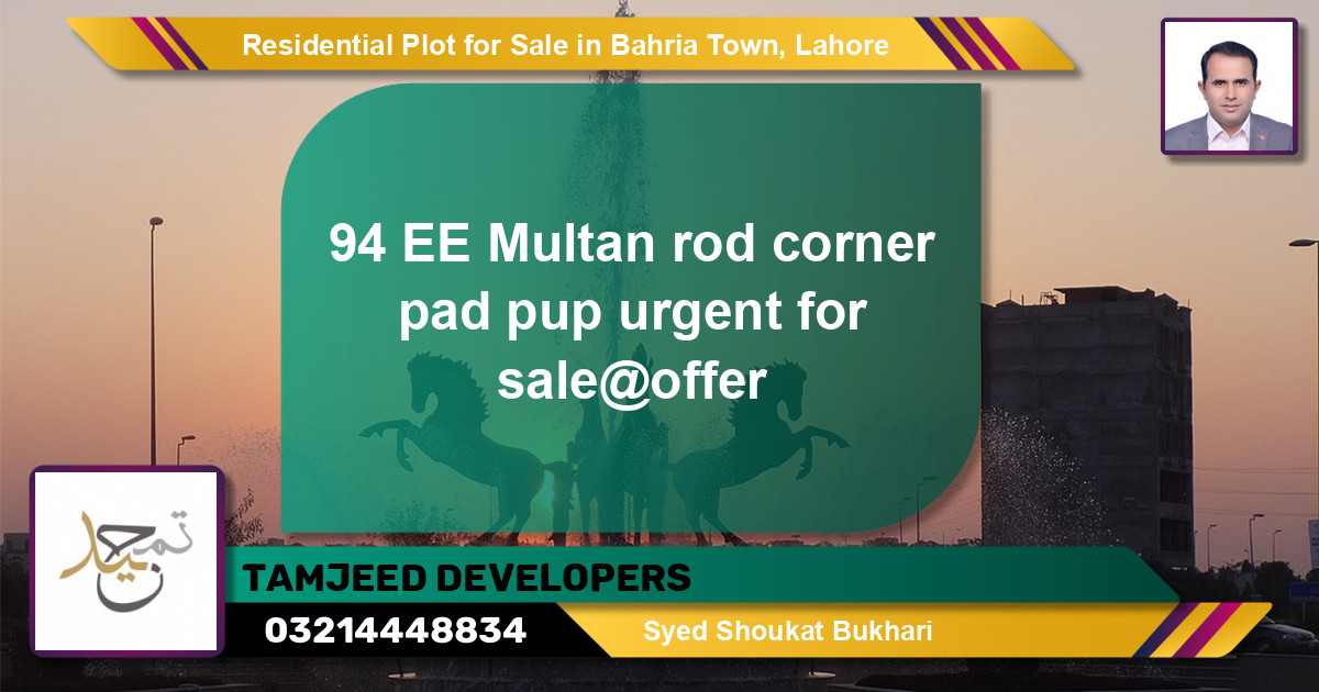 Residential Plot for Sale in Bahria Town, Lahore - (BP-119748)
