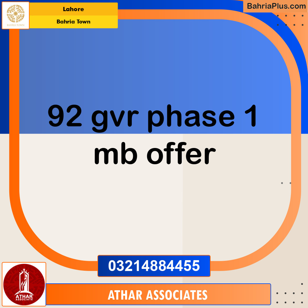 Residential Plot for Sale in Bahria Town, Lahore - (BP-119756)