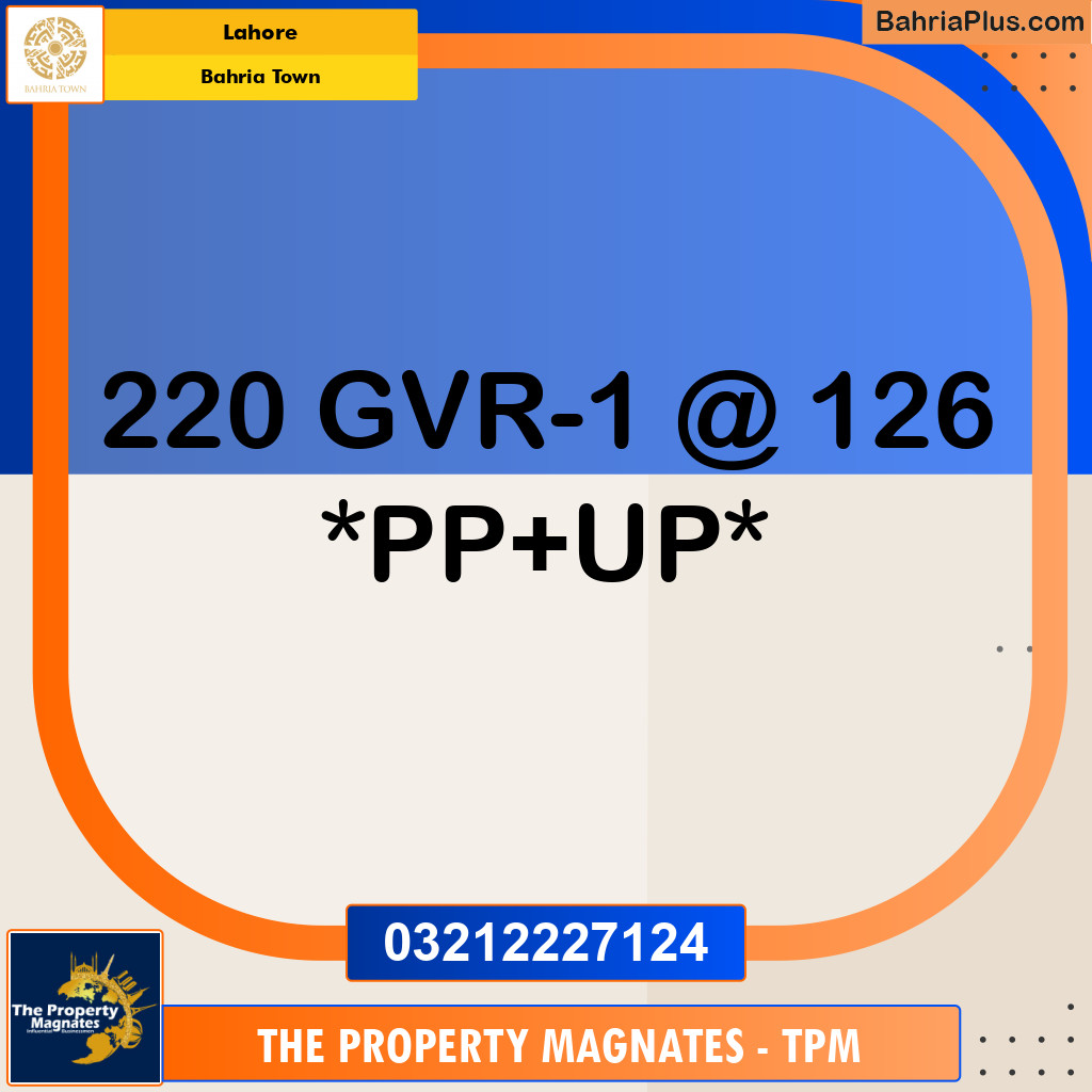 Residential Plot for Sale in Bahria Town, Lahore - (BP-119767)