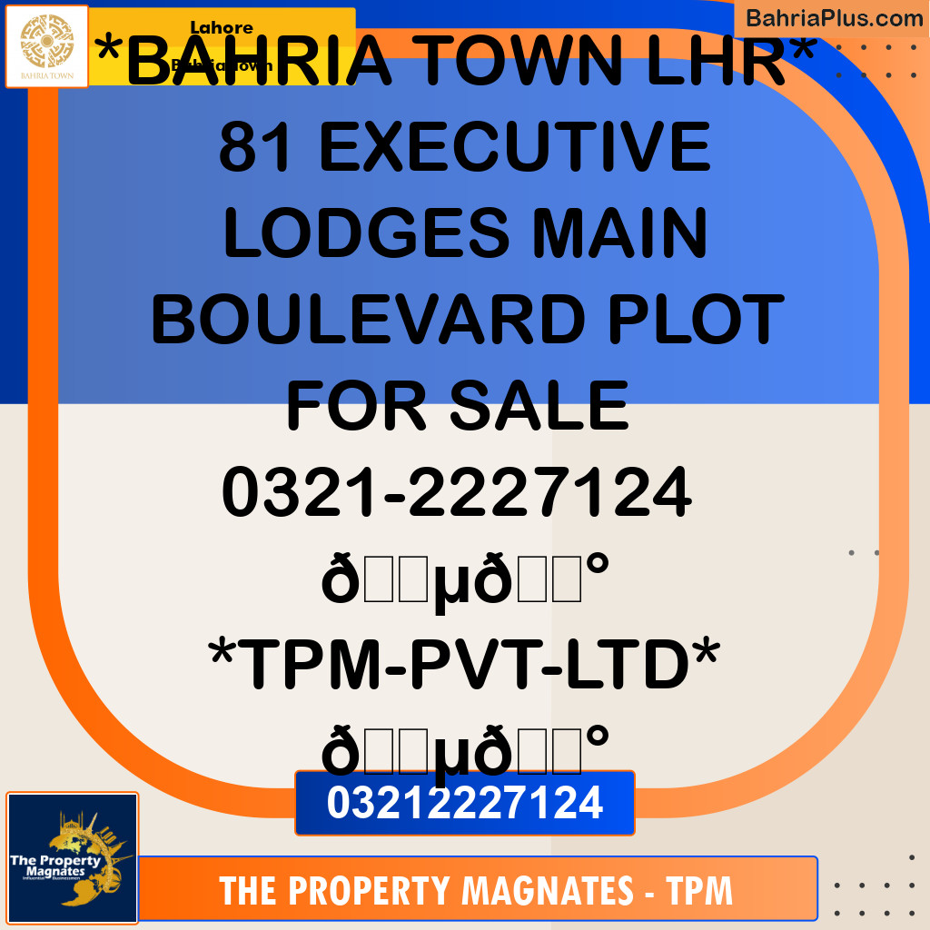 Residential Plot for Sale in Bahria Town, Lahore - (BP-119769)