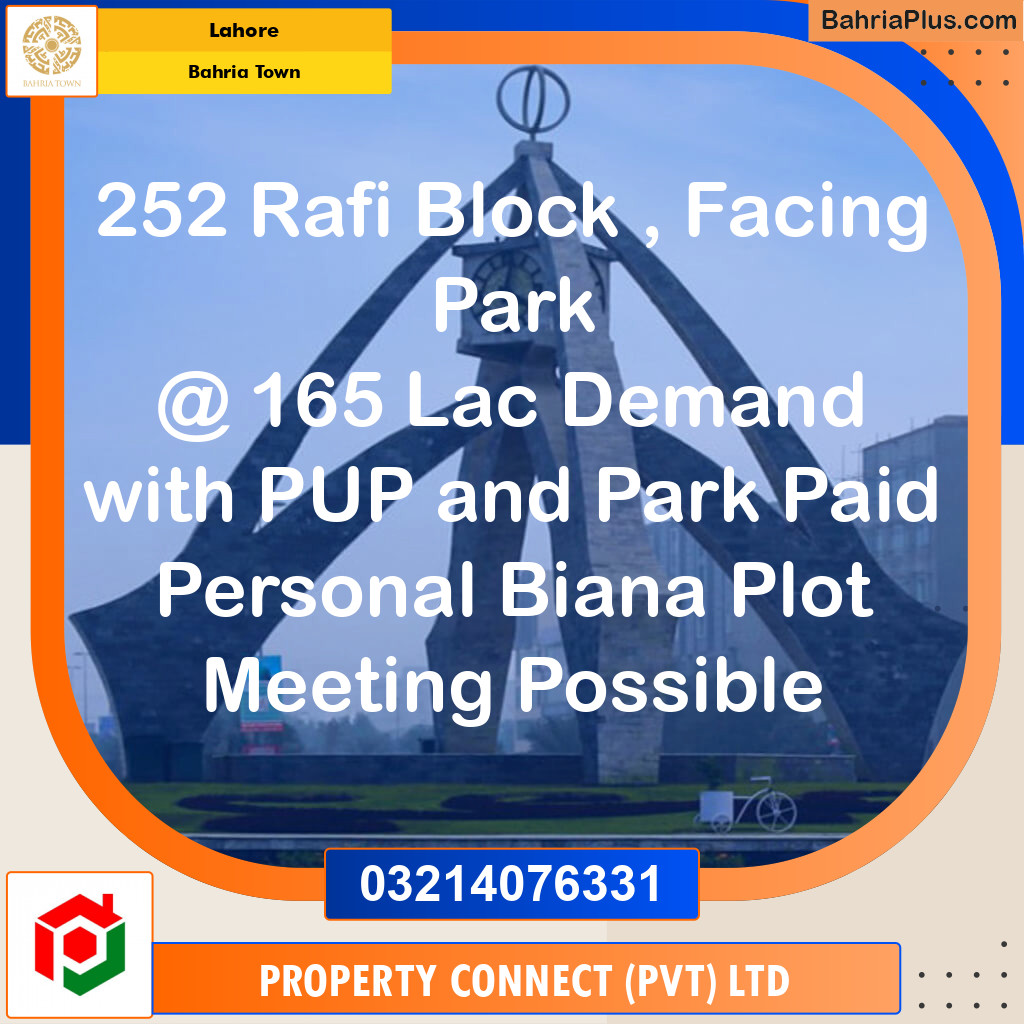 Residential Plot for Sale in Bahria Town, Lahore - (BP-119775)