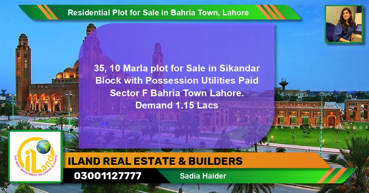 Residential Plot for Sale in Bahria Town, Lahore - (BP-119781)