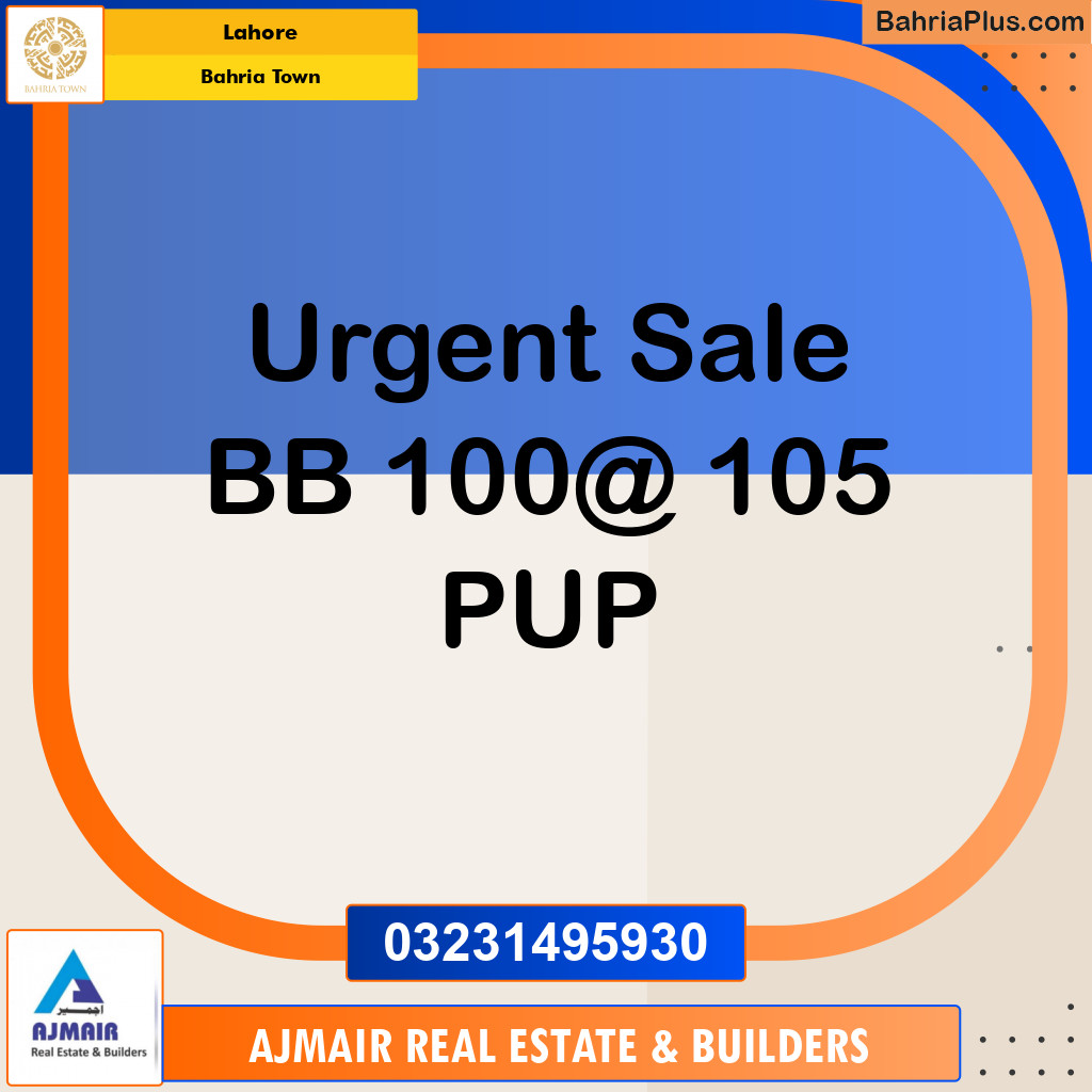 Residential Plot for Sale in Bahria Town, Lahore - (BP-119789)