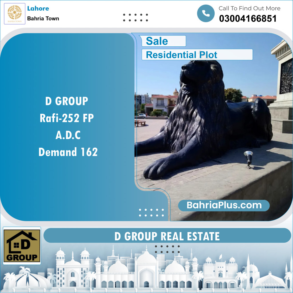 Residential Plot for Sale in Bahria Town, Lahore - (BP-119815)